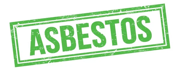 Asbestos Text Auf Grünem Grungy Vintage Rechteck Stempel — Stockfoto