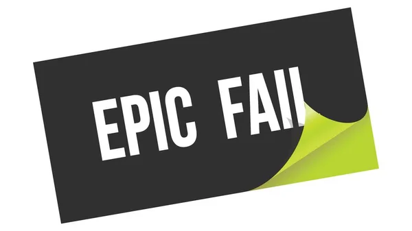 Epic Fail Text Written Black Green Sticker Stamp — 图库照片