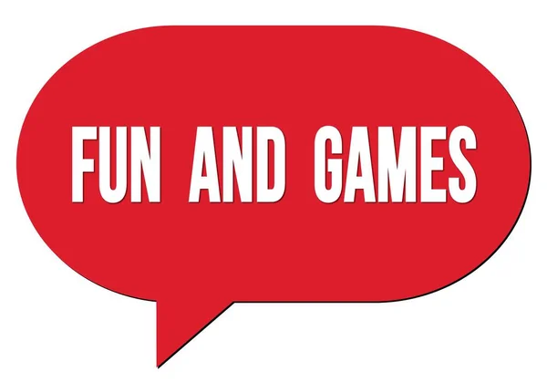 Текст Fun Games Написанный Красной Печатью Пузыря Речи — стоковое фото