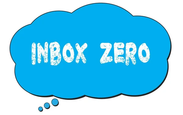 Inbox Zero Text Skriven Blå Tanke Moln Bubbla — Stockfoto