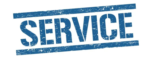 Service Text Blue Grungy Lines Stamp Sign — Stock Photo, Image