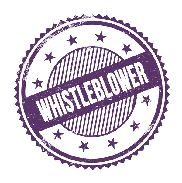 Whistleblower Texte Écrit Sur Violet Indigo Grungy Zig Zag Bordures — Photo