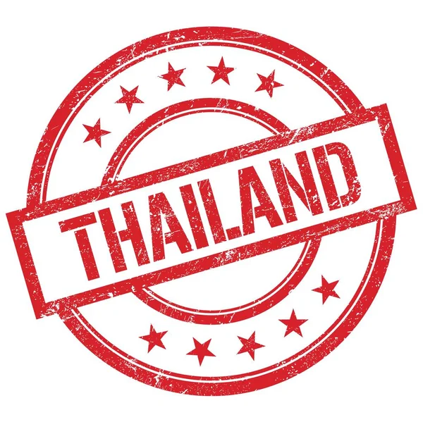 Thailand Text Geschrieben Auf Rotem Runden Vintage Gummistempel — Stockfoto