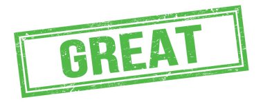 Yeşil grungy vintage dikdörtgen damgalı harika metin.