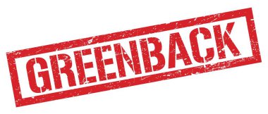 GREENback kırmızı grungy dikdörtgen mühür işareti.