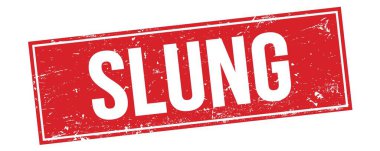 Kırmızı grungy dikdörtgen damga işareti üzerinde SLUNG metin.