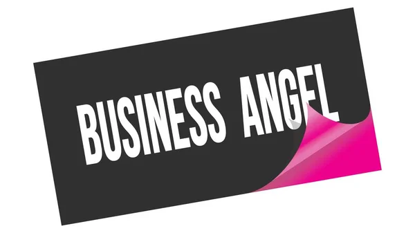Текст Business Angel Написан Черно Розовом Штемпеле — стоковое фото