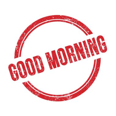 İyi Günler yazılı kırmızı grungy vintage yuvarlak pul.