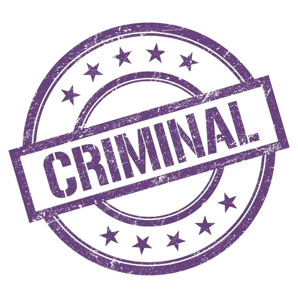 Criminal Text Written Purple Violet Vintage Rubber Stamp — Stock Photo, Image