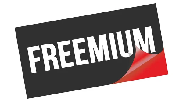 Freemium Text Napsaný Černé Červené Samolepce Razítko — Stock fotografie