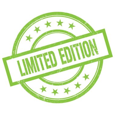 Yeşil yuvarlak vintage kauçuk damga üzerine yazılmış LIMITED EDITION metni.