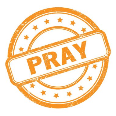 Turuncu grungy vintage lastik damga üzerine dua metni.