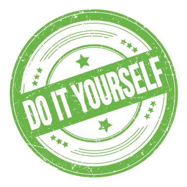 Yeşil yuvarlak, çirkin desen damgası üzerine kendi kendine mi yazıyorsun?.