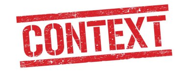 Kırmızı grungy dikdörtgen damga işareti üzerinde CONTEXT metin.