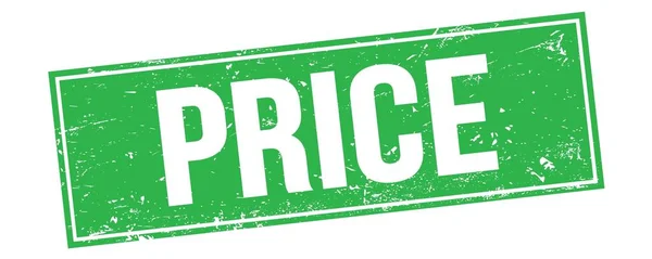 Price Text Grön Grungy Rektangel Stämpel Tecken — Stockfoto