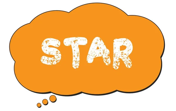 Star Szöveg Narancssárga Gondolatfelhőre Írva — Stock Fotó