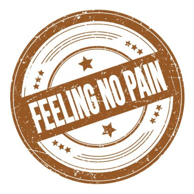 Kahverengi yuvarlak dokuma damgasında hiç acı hissetmiyor..