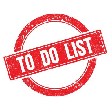 Kırmızı grungy yuvarlak vintage damga üzerinde LIST metin yapmak.