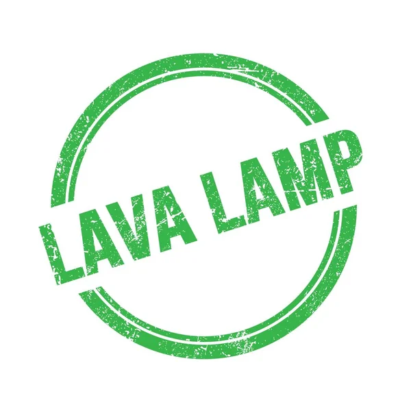 LAVA LAMP metin yeşil grungy vintage yuvarlak pul üzerine yazılmış.