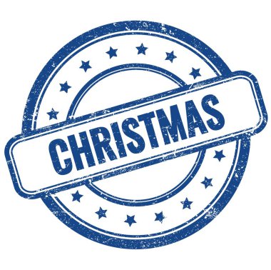 Mavi vintage grungy üzerine noel yazısı..