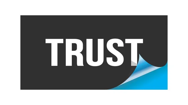 Trust Text Written Black Blue Sticker Stamp — Stock Photo, Image