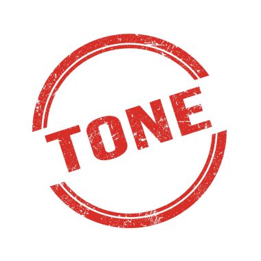 Kırmızı grungy vintage yuvarlak pulu üzerine yazılmış ton metni.