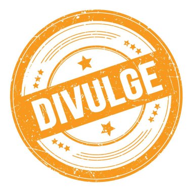 Turuncu yuvarlak grungy desen damgası üzerine ayrık metin.