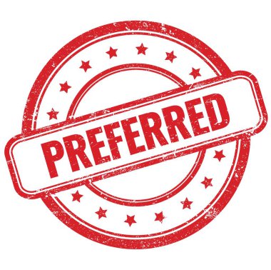 Kırmızı, eski, pasaklı, yuvarlak lastik damgalı Tercih edilen metin.