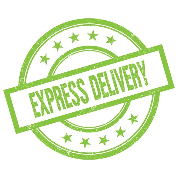 Express Delivery Text Written Green Vintage Rubber Stamp — Stock Photo, Image