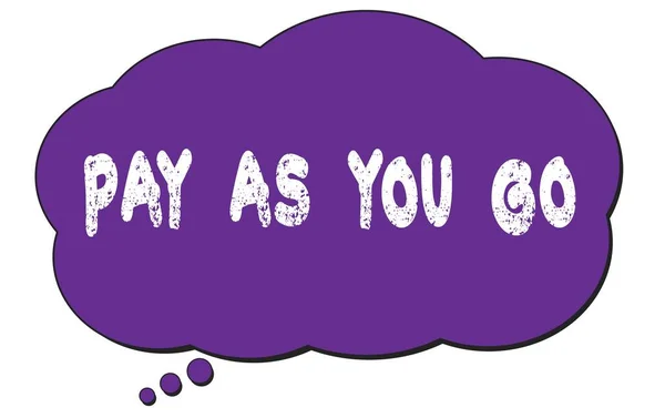 Pay You Text Geschrieben Auf Einer Violetten Gedankenwolkenblase — Stockfoto