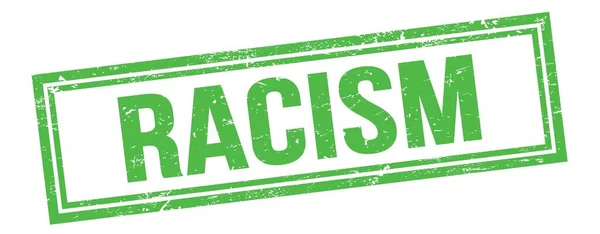 Racism Tekst Groene Grungy Vintage Rechthoek Stempel — Stockfoto