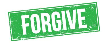 Yeşil grungy dikdörtgen mühür işareti üzerinde affedici metin.