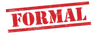 Kırmızı grungy vintage kauçuk damga üzerine formaL metin.