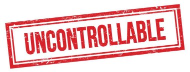 Kırmızı grungy vintage dikdörtgen pulu üzerinde Kontrol Edilemez metin.