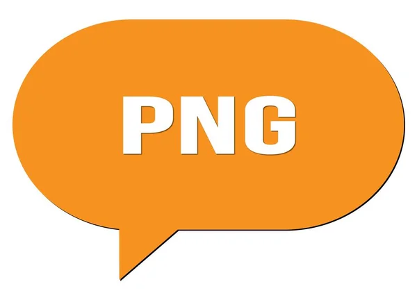 Png Text Written Orange Speech Bubble Stamp — Stock Photo, Image
