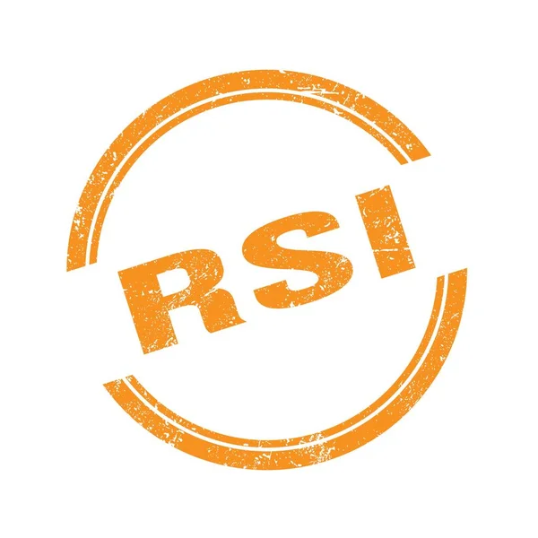 Rsi Texto Escrito Naranja Grungy Vintage Ronda Sello — Foto de Stock