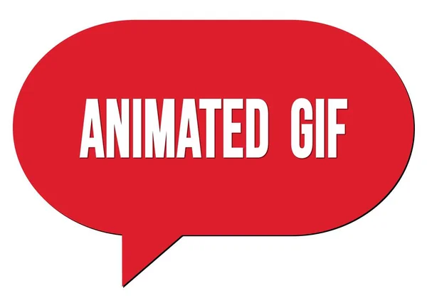 Teks Gif Animated Yang Ditulis Dalam Stempel Gelembung Percakapan Merah — Stok Foto