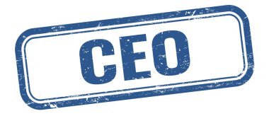 CEO metni mavi grungy vintage dikdörtgen pulu üzerine.