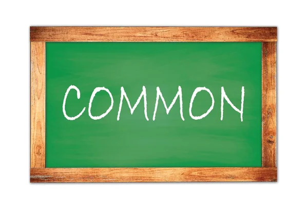 Common Text Written Green Wooden Frame School Blackboard — Stock Photo, Image