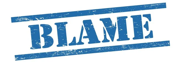 Blame Text Blue Grungy Vintage Rubber Stamp — Stock Photo, Image