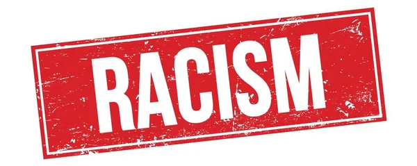 Текст Racism Позначці Маркування Червоного Гранжевого Прямокутника — стокове фото