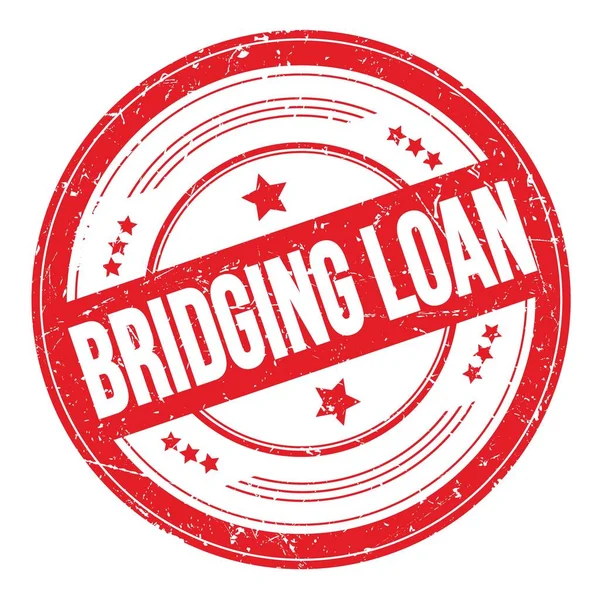 Bridging Loan Text Red Grungy Texture Stamp — Stock Photo, Image