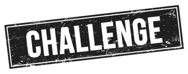 Siyah grungy dikdörtgen damga işareti üzerinde CHALLENGE metin.