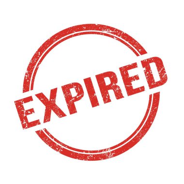 Kırmızı grungy vintage yuvarlak pul üzerine yazılmış ExPIRED metin.