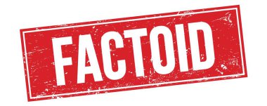 Kırmızı grungy dikdörtgen damga işareti üzerinde FACTOID metin.