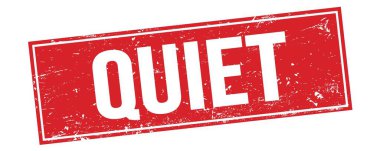 Kırmızı grungy dikdörtgen damga işareti üzerinde sessiz metin.
