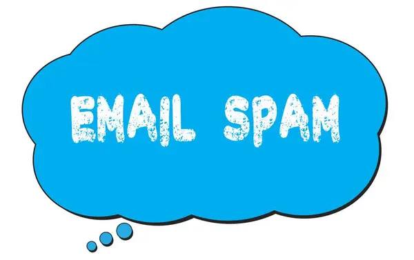 Email Spam Tekst Napisany Niebieskiej Bańce Myślowej — Zdjęcie stockowe