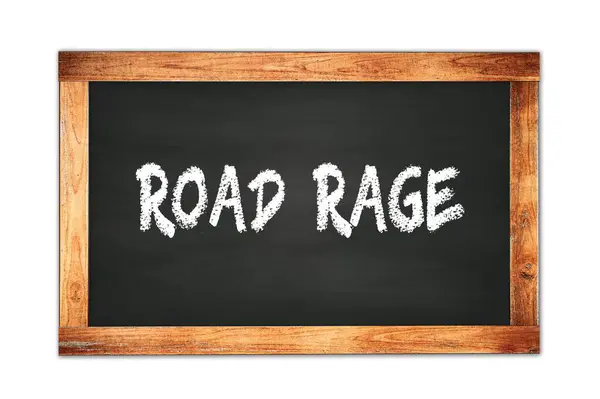 Road Rageテキストは黒木枠学校の黒板に書かれています — ストック写真