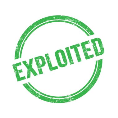 Yeşil grungy vintage yuvarlak pul üzerine yazılmış ExPLOITED metin.