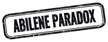 ABILENE PARADOX 'un siyah kirli eski dikdörtgen damgalı metni.
